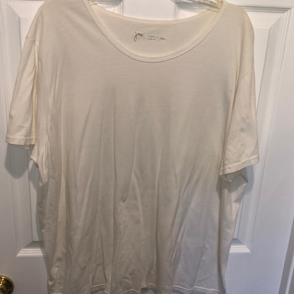 JMS WHITE 3X SHORT SLEEVE TOP